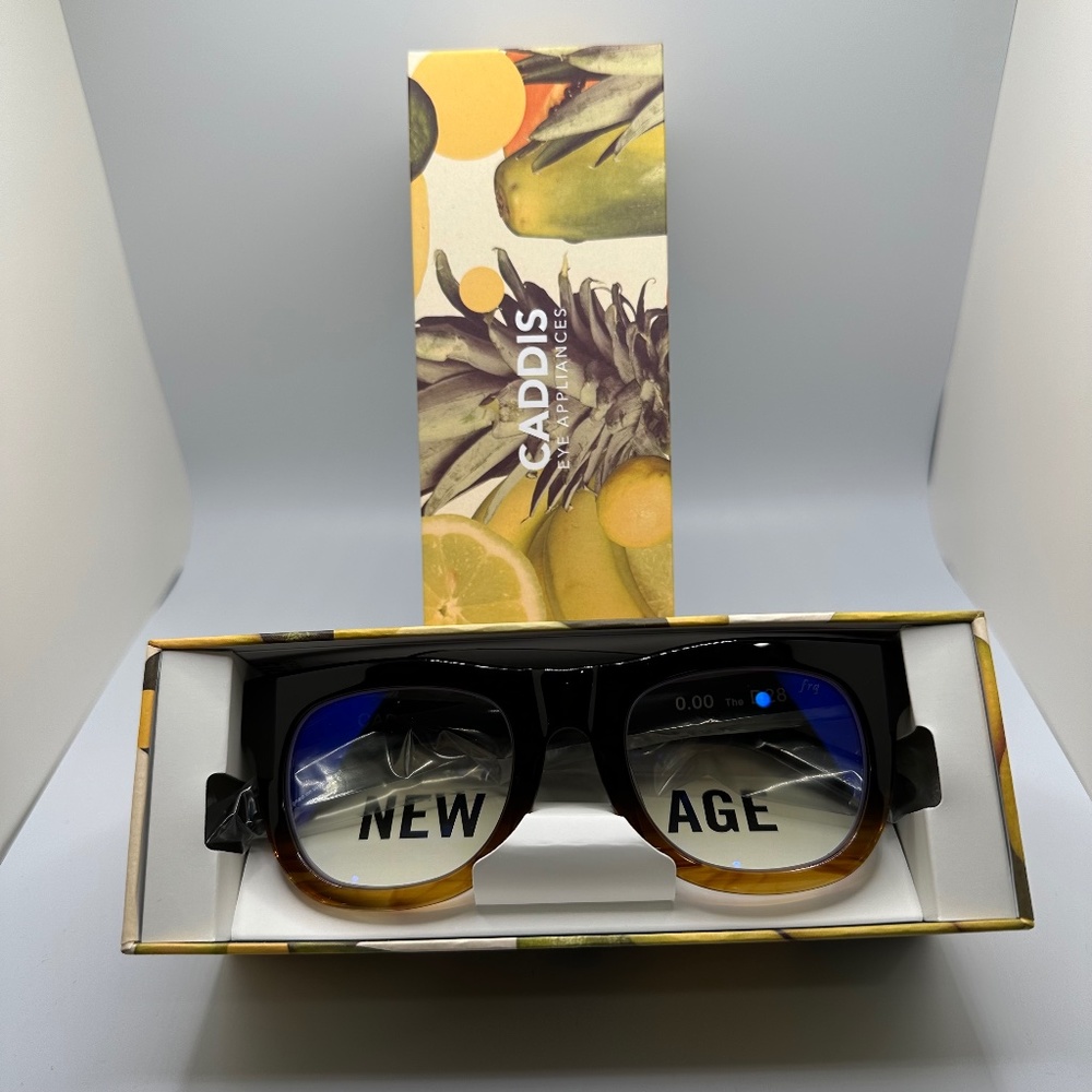 NWT Caddis Reading Glasses - D28 in Stout. 0.0x Blue Light Blocking - Picture 3 of 11